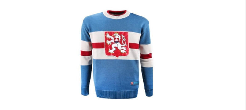 Team Czechoslovakia 1947 Retro Czech Hockey Jersey Blue